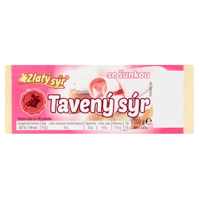 Obrázek Zlatý Sýr Tavený sýr krémový se šunkou 100g