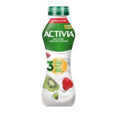Obrázek ACTIVIA Nápoj Jahoda - kiwi 280g