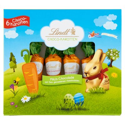 Obrázek Lindt Choco Carrots mléčná čokoláda s lískoořechovou pastou 6 ks 81g