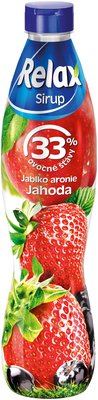 Obrázek Relax ovocný sirup 33% Jablko-aronie-Jahoda 0,7 l PET