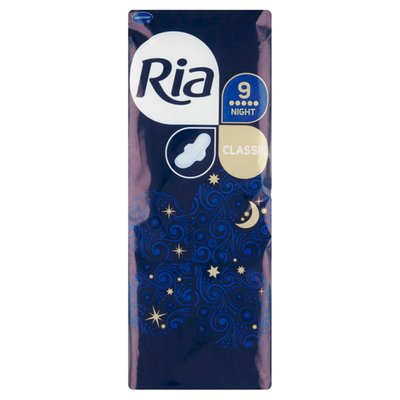 Obrázek Ria Classic Night dámské vložky dlouhé s křidélky 9 ks
