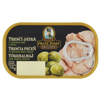 Obrázek Franz Josef Kaiser Exclusive Tresčí játra ve vlastním oleji s olivou 115g