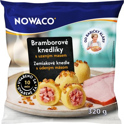 Obrázek Bramborové knedlíky s uzeným masem Nowaco 320g