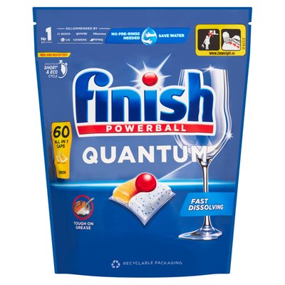 Obrázek Finish Powerball Quantum All in 1 Lemon kapsle do myčky nádobí 60 ks 624g