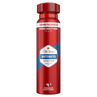 Obrázek Old Spice Whitewater Pánský Deodorant Ve Spreji 150 ml, 48hod Svěžest Bez Hliníku
