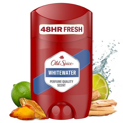 Obrázek Old Spice Whitewater Tuhý Deodorant Pro Muže. 48hod Svěžest Bez Hliníku. 50 % Recyklovaných Plastů