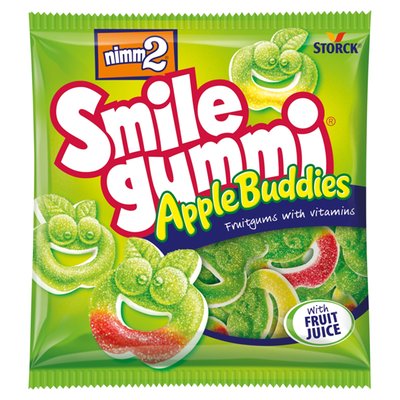 Obrázek nimm2 Smilegummi Apple Buddies kyselé želé s ovocnou příchutí a vitaminy 90g