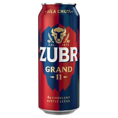 Obrázek Zubr Grand 11 pivo světlý ležák 0,5l
