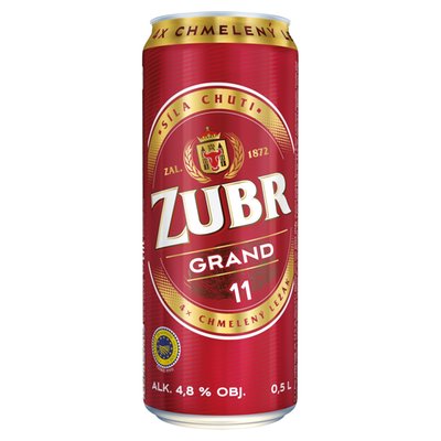 Obrázek Zubr Grand 11 pivo světlý ležák 0,5l