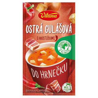Obrázek Vitana Do hrnečku Instantní polévka ostrá gulášová s houstičkami 25g