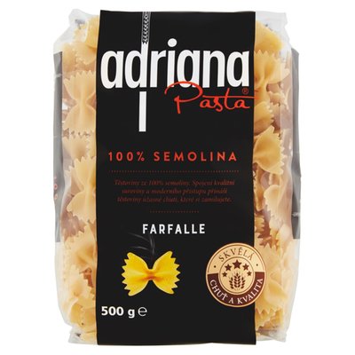 Obrázek Adriana Pasta Farfalle těstoviny semolinové sušené 500g
