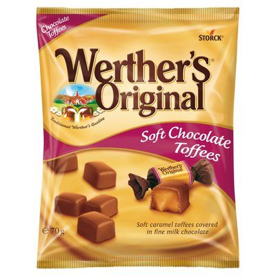 Obrázek Werther's Original Chocolate Toffees karamely v mléčné čokoládě 70g