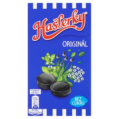 Obrázek Hašlerky Originál bonbóny s příchutí bylin a mentolu v krabičce 35g