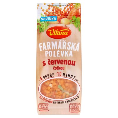 Obrázek Vitana Farmářská Polévka S červenou čočkou 117g