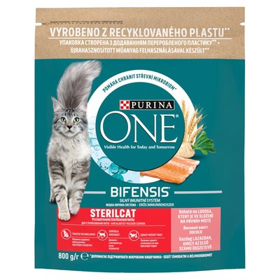 Obrázek Purina ONE Bifensis Sterilised granule pro kočky losos 800g