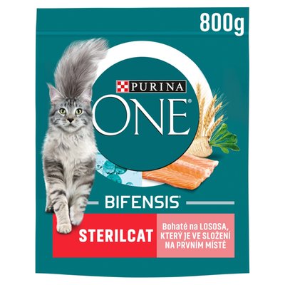 Obrázek Purina ONE Sterilcat bohaté na lososa a celozrnné obiloviny 800g