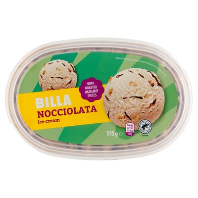 Obrázek BILLA Nocciolata mražený krém lískooříškový s lískooříškovou polevou 900ml
