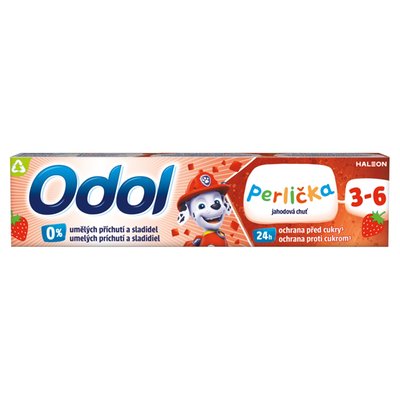 Obrázek Odol Perlička zubní pasta s fluoridem jahodová chuť 50ml