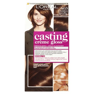 Obrázek L'Oréal Casting Creme Gloss semipermanentní barva na vlasy 603 čokoládová karamelka, 48 +72 +60 ml