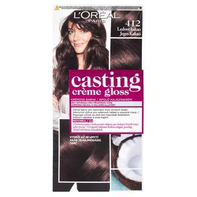 Obrázek L'Oréal Paris Casting Creme Gloss semipermanentní barva na vlasy 412 ledové kakao, 48 +72 +60 ml