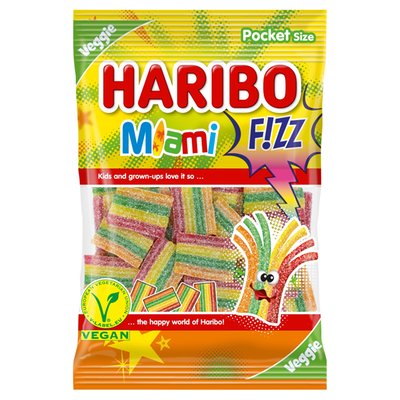 Obrázek Haribo Miami Fizz želé s ovocnými příchutěmi 85g