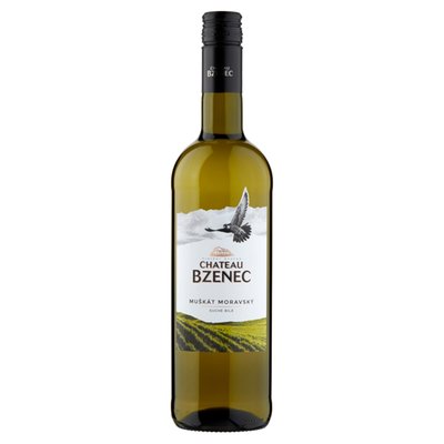 Obrázek Chateau Bzenec Muškát moravský jakostní víno odrůdové suché bílé 0,75l