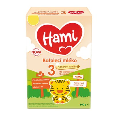 Obrázek HAMI 3 batolecí mléko s příchutí vanilky 600g