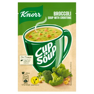 Obrázek Knorr Cup a Soup Brokolicová instantní polévka s krutony 16g