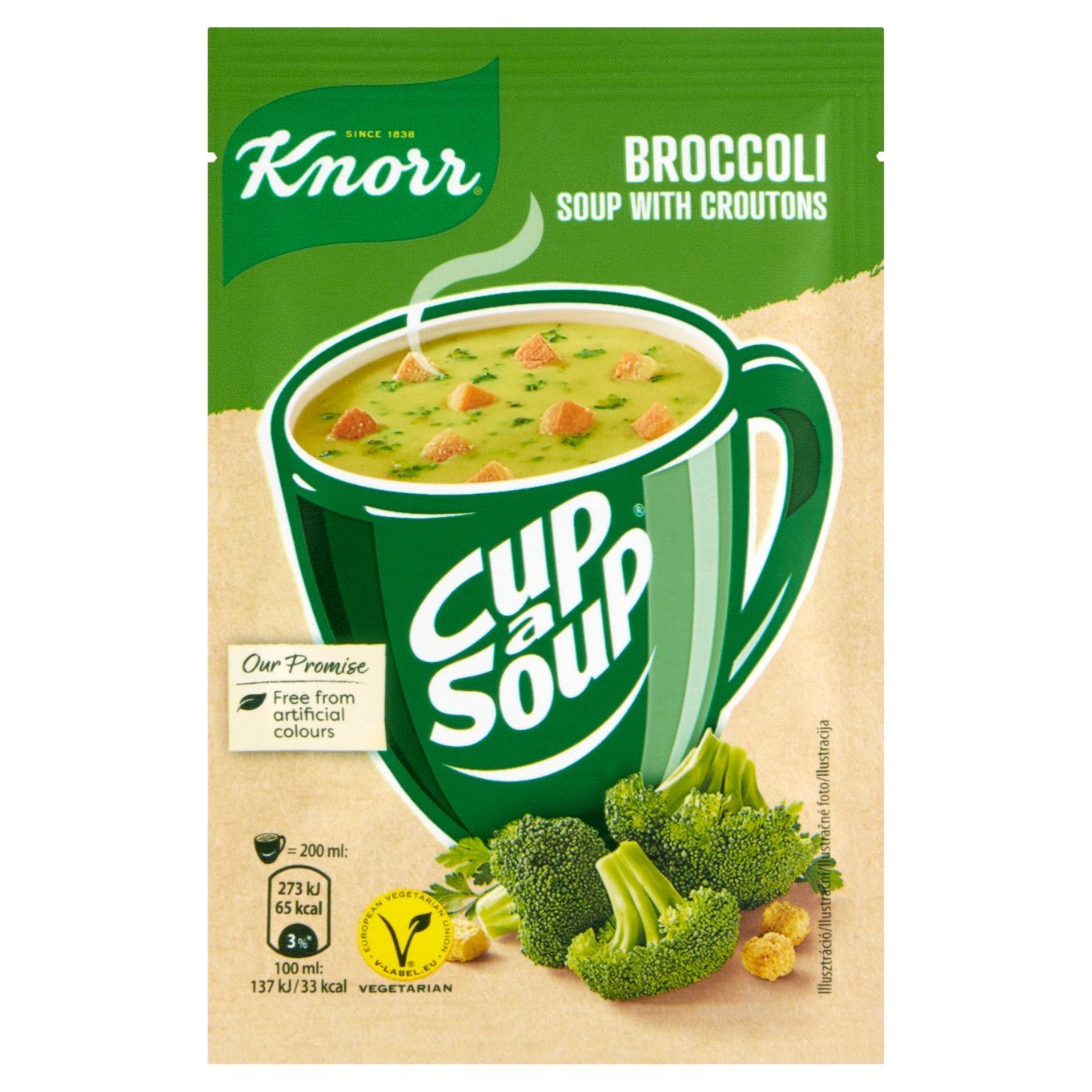 Knorr Cup a Soup Brokolicová instantní polévka s krutony 16g
