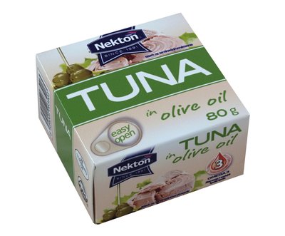 Obrázek Tuňák v olivovém oleji celý NEKTON 80 g