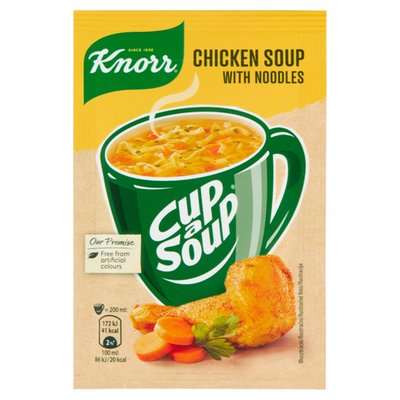 Obrázek Knorr Cup a Soup Kuřecí instantní polévka s nudlemi 12g