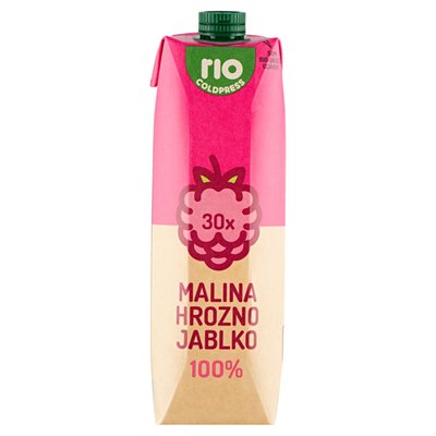 Obrázek Rio Cold Press 100% malina hrozno jablko 1l