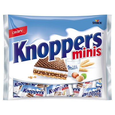 Obrázek Knoppers Minis oplatky plněné mléčným a nugátovým krémem 200g