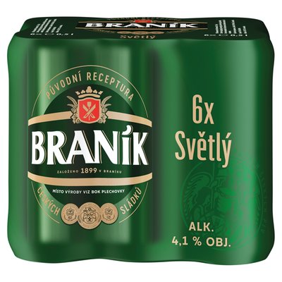 Obrázek Braník Pivo výčepní světlé 6 x 0,5l