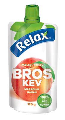 Obrázek Relax 100% pyré jablko-mrkev-broskev-banán-maracuja 120g