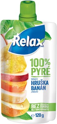 Obrázek Relax 100% pyré mrkev-hruška-banán-jablko 120g