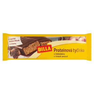 Obrázek BILLA Proteinová tyčinka s čokoládou v tmavé polevě 60g