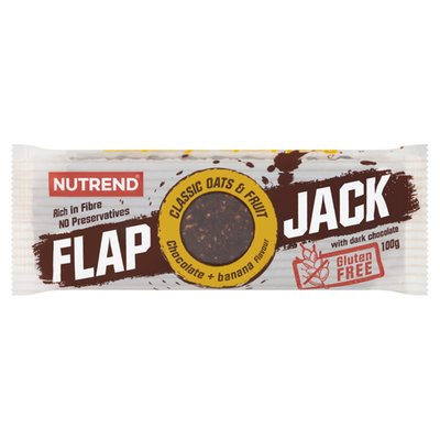 Obrázek Nutrend Flapjack Gluten Free příchuť čokoláda + banán s hořkou čokoládou 100g