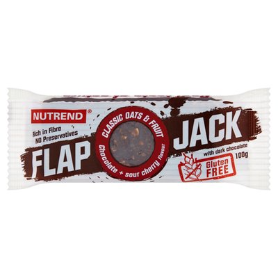 Obrázek Nutrend Flap Jack Gluten free příchuť čokoláda + višeň s hořkou čokoládou 100g