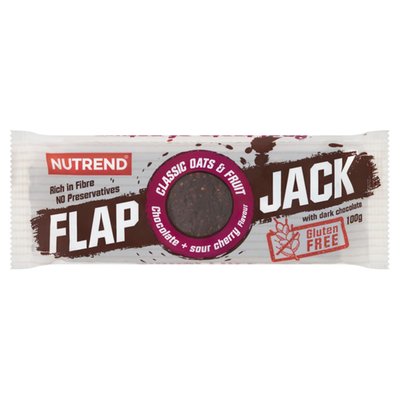 Obrázek Nutrend Flapjack Gluten Free příchuť čokoláda + višeň s hořkou čokoládou 100g