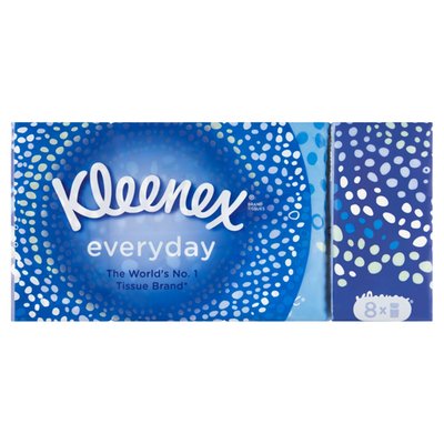 Obrázek Kleenex Everyday papírové kapesníky 3 vrstvy 8 x 8 ks