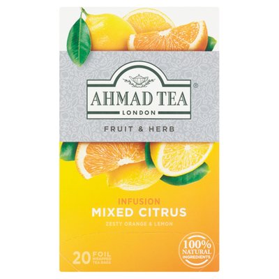 Obrázek Ahmad Tea Ovocný čaj aromatizovaný s příchutí citrusů 20 x 2g
