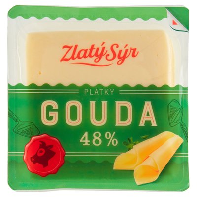Obrázek Zlatý Sýr Gouda 48% plátky 100g