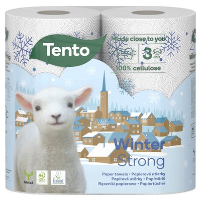Obrázek Tento Winter Strong papírové utěrky 3 vrstvy 2 rolky