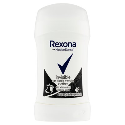 Obrázek Rexona Invisible Black+White tuhý antiperspirant 40ml