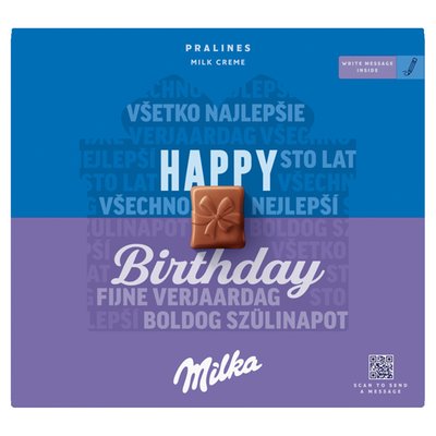 Obrázek Milka bonboniéra Happy Birthday, mléčná náplň 110g