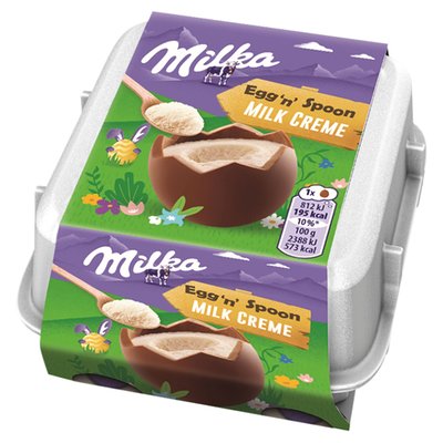 Obrázek Milka Egg 'n' Spoon, čokoládová vajíčka s mléčnou náplní 136g