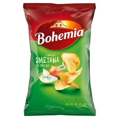 Obrázek Bohemia Chips s příchutí smetana a cibule 130g