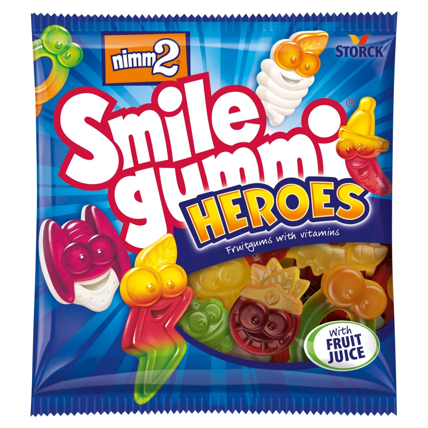 nimm2 Smilegummi Heroes želé s ovocnou příchutí a vitaminy 90g