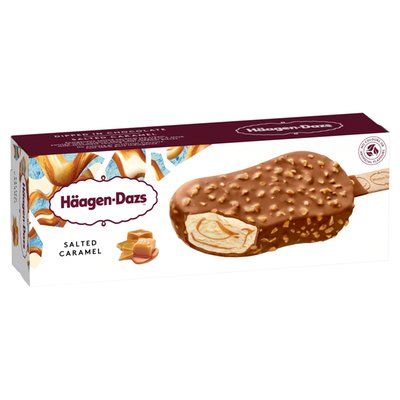 Obrázek Häagen-Dazs Karamelová zmrzlina smetanová s polevou se slaným karamelem a belgickou čokoládou 80ml